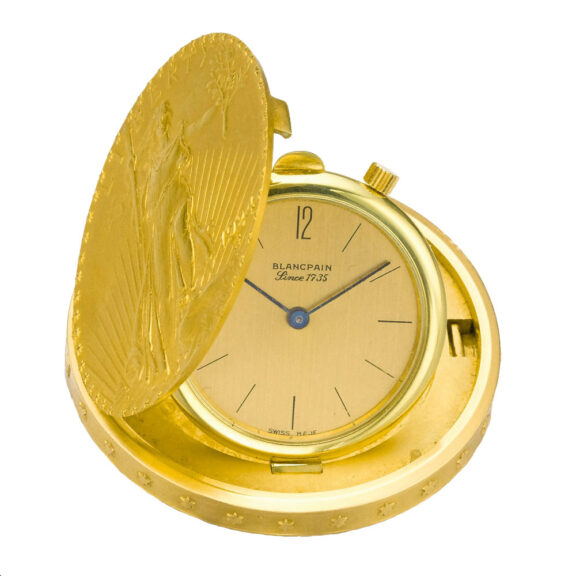 Swiss 18 carat gold US twenty dollar coin watch Circa 1980