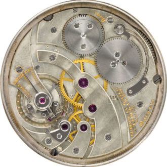 Slim French platinum watch with sapphire rim Circa 1920