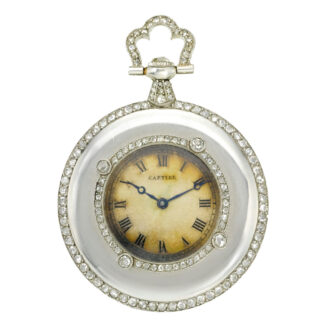 Elegant French platinum and diamond-set watch Circa 1920