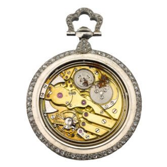 Elegant French platinum and diamond-set watch Circa 1920