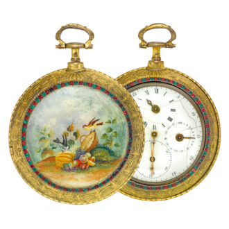 English gilt brass watch made for the chinese market Circa 1800
