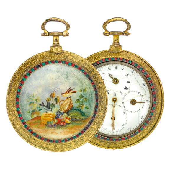 English gilt brass watch made for the chinese market Circa 1800