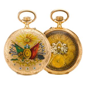 Swiss gold decorative watch for the Turkish market Circa 1890