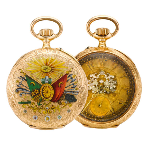 Swiss gold decorative watch for the Turkish market Circa 1890 Swiss gold decorative watch for the Turkish market Circa 1890