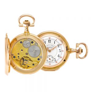 German 18k pink gold Glashütte pocket watch Circa 1898
