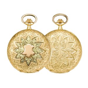 Swiss tri-colored gold minute repeating lever watch Circa 1910