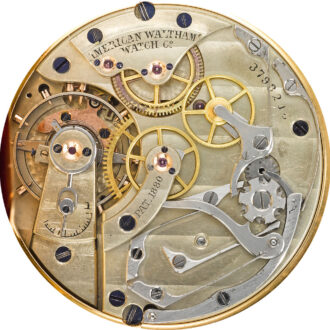 Fine American 14 carat gold open faced watch Circa 1880