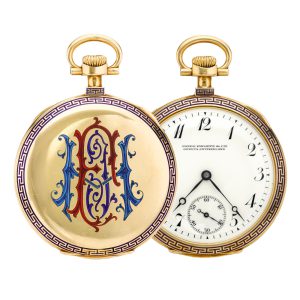 Swiss 18k yellow gold lever pocket watch Circa 1907