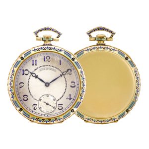 Swiss gold lever watch with silvered guilloché dial Circa 1922