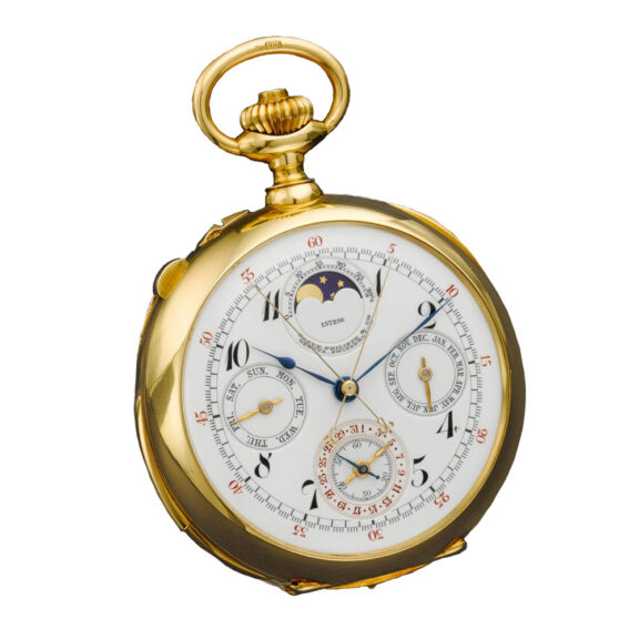 Swiss 18 carat gold astronomical pocket watch Circa 1911