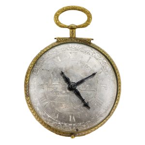 French gilt-brass verge pocket watch with alarm Circa 1690