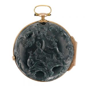 Gold French carved bloodstone verge watch Circa 1770