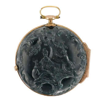 Gold French carved bloodstone verge watch Circa 1770