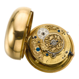 English gold pair cased centre seconds watch Circa 1774