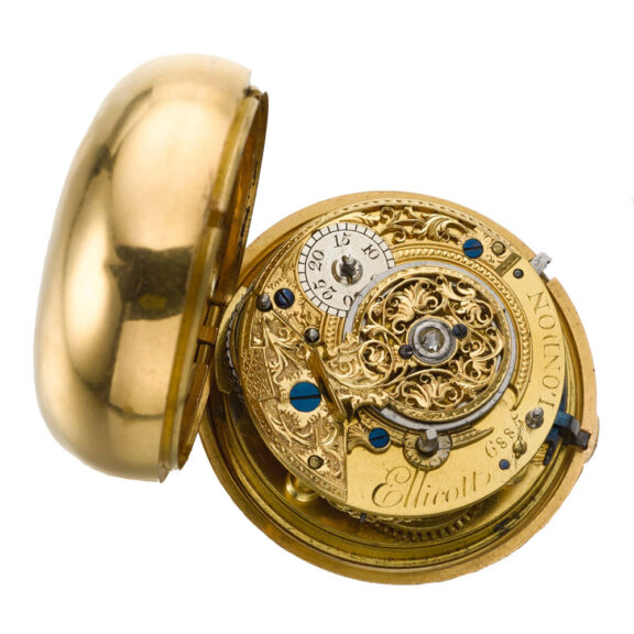 English gold pair cased centre seconds watch Circa 1774 English gold pair cased centre seconds watch Circa 1774