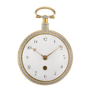 English gold verge watch with matching chatelaine circa 1800