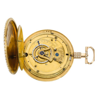 English yellow gold, enamel and pearl-set watch circa 1800