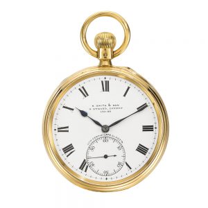 English gold lever with 52½ minute carrousel Circa 1900