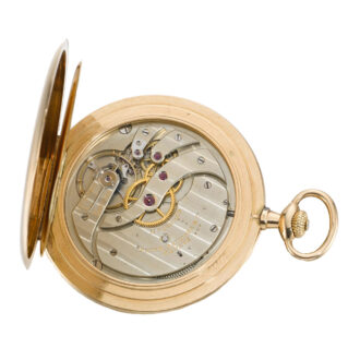 Swiss yellow gold hunting cased keyless watch Circa 1910