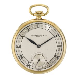 Swiss 18k yellow gold Art Deco pocket watch Circa 1930