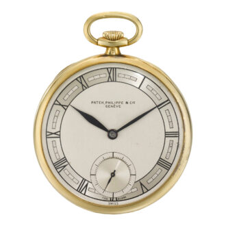 Swiss 18k yellow gold Art Deco pocket watch Circa 1930