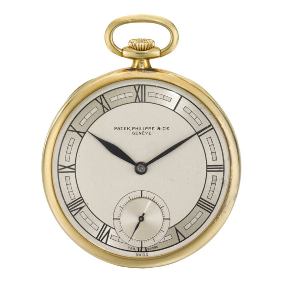 Swiss 18k yellow gold Art Deco pocket watch Circa 1930