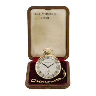 Swiss 18k yellow gold Art Deco pocket watch Circa 1930