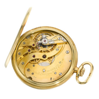 Swiss 18k yellow gold Art Deco pocket watch Circa 1930