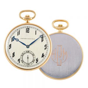 Swiss ultra-thin gold and platinum keyless watch Circa 1918