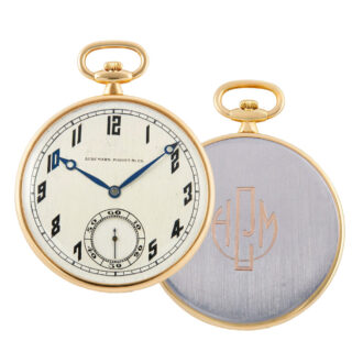 Swiss ultra-thin gold and platinum keyless watch Circa 1918