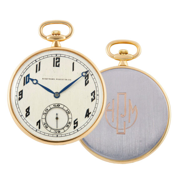 Swiss ultra-thin gold and platinum keyless watch Circa 1918