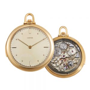 French gold minute reapting lever pocket watch Circa 1930