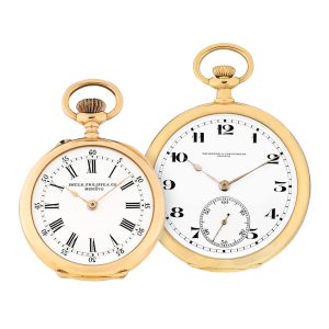 Swiss 18k gold of two open-faced keyless watch Circa 1900