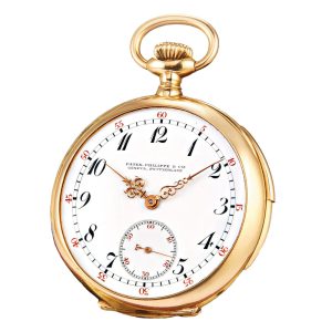 Swiss gold minute repeating keyless pocket watch Circa 1910