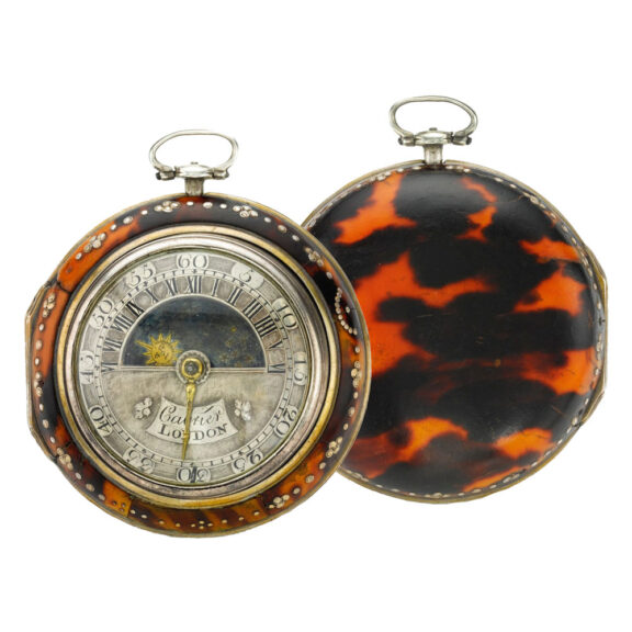 English triple cased watch with Tortoiseshell case Circa 1780