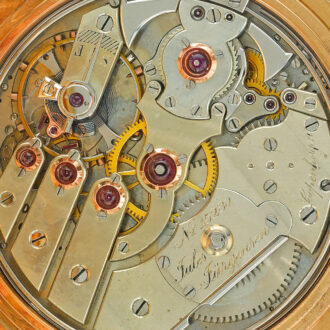 Danish 18k pink gold open faced reapting watch Circa 1890
