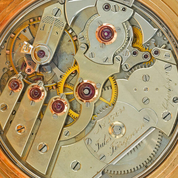 Danish 18k pink gold open faced reapting watch Circa 1890 Danish 18k pink gold open faced reapting watch Circa 1890