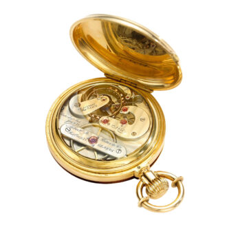 Swiss gold watch with pivoted detent escapement Circa 1880
