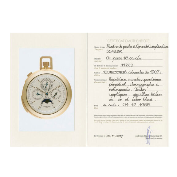 Swiss 18k gold open faced complicated watch Circa 1968 Swiss 18k gold open faced complicated watch Circa 1968
