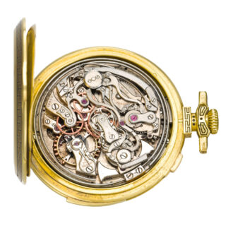 Swiss green gold open faced complicated watch Circa 1912