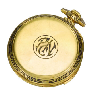 Swiss green gold open faced complicated watch Circa 1912