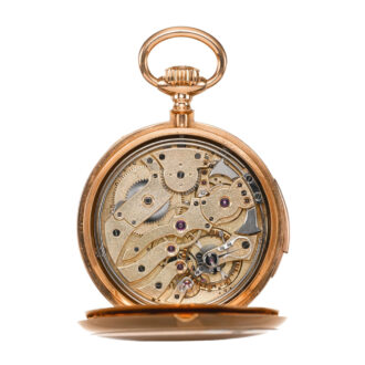 English pink gold minute repeating pocket watch Circa 1898