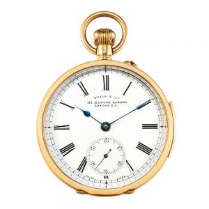 English 18k gold quarter repeating pocket watch Circa 1915