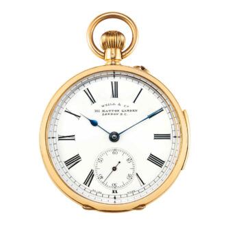 English 18k gold quarter repeating pocket watch Circa 1915