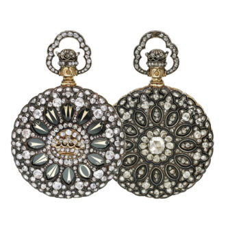 Swiss gold, diamonds watch for the Turkish market Circa 1890