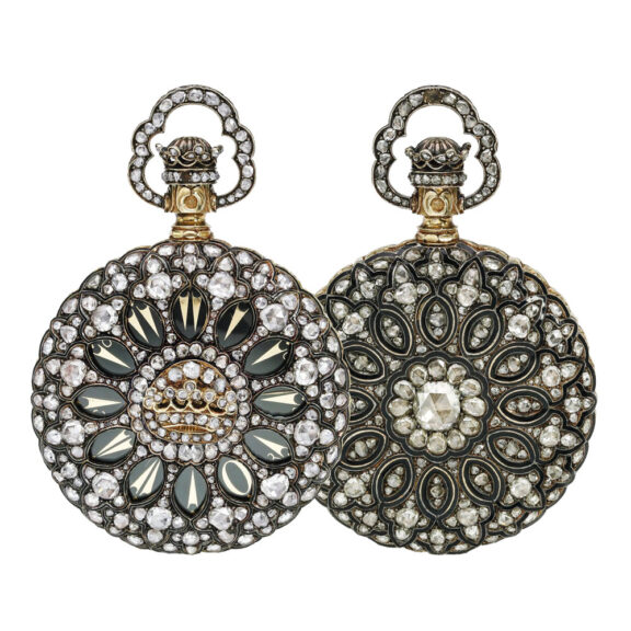 Swiss gold, diamonds watch for the Turkish market Circa 1890