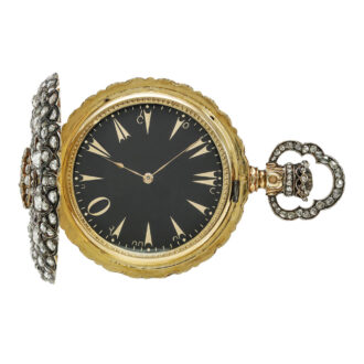 Swiss gold, diamonds watch for the Turkish market Circa 1890