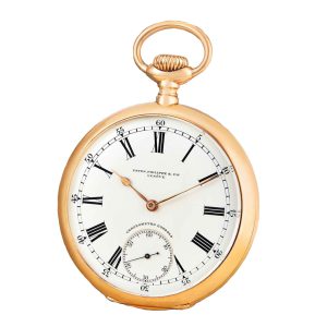 Swiss 18k gold open faced keyless lever watch Circa 1911