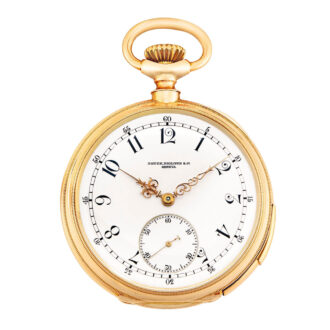 Swiss gold five minute repeating lever pocket watch Circa 1880