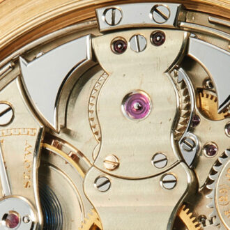 Swiss gold minute repeating lever pocket watch Circa 1917